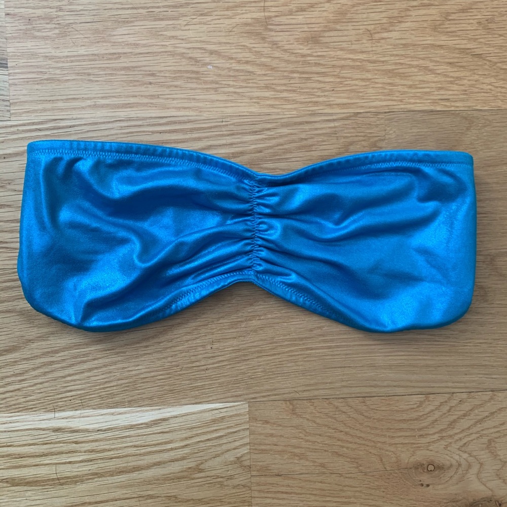 Victoria’s Secret PINK metallic blue bandeau top